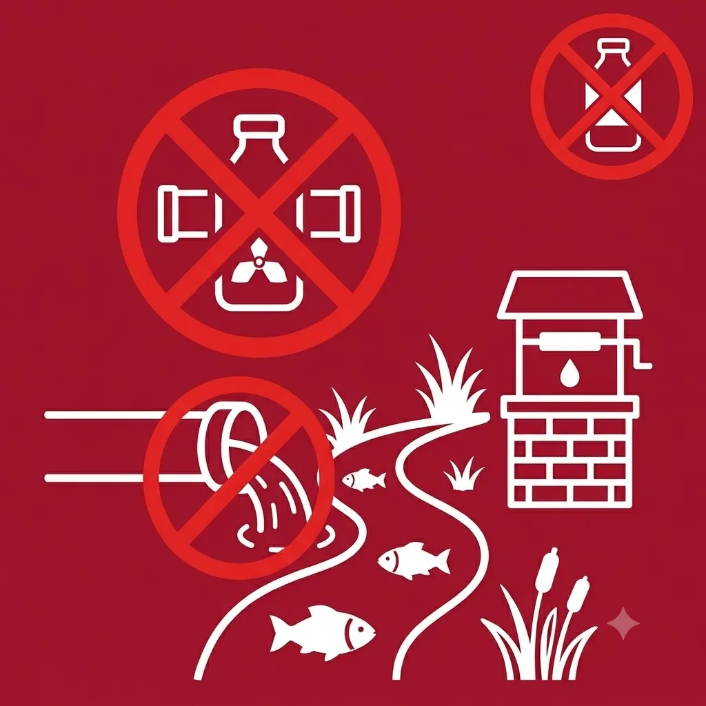 Protección de fuentes de agua utilizadas en agricultura